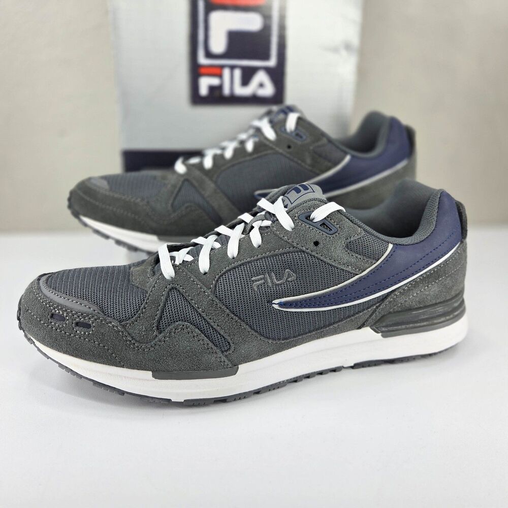 Fila Retro Jogger Pewter Navy White Sneakers 1SR20567-068 Men's Sz 11